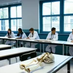 의료 관련 자격증 정보 - **Prompt 1: The Aspiring Minds of Medicine**
    A group of diverse, young medical students, aged la...