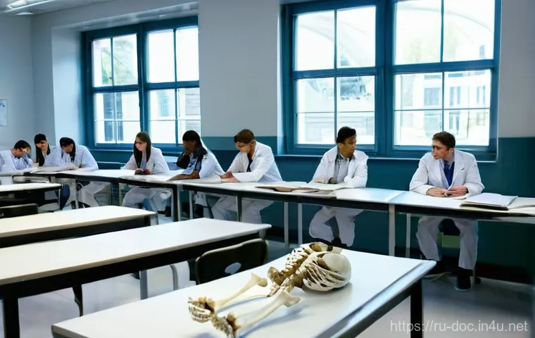 의료 관련 자격증 정보 - **Prompt 1: The Aspiring Minds of Medicine**
    A group of diverse, young medical students, aged la...